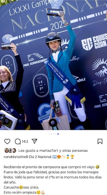 El irónico posteo de Cande