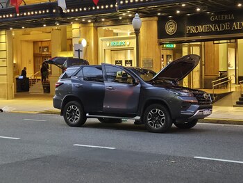 La camioneta del detenido