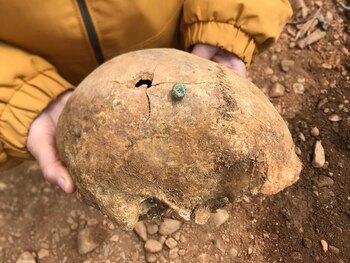 En los restos de los