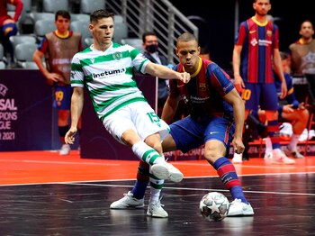 El jugador del Barça Ferrao