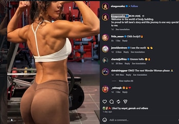 La actriz mexicana comparte en redes sociales su transformación física como parte de la preparación para interpretar a Janie John en Iron Jane (IG)