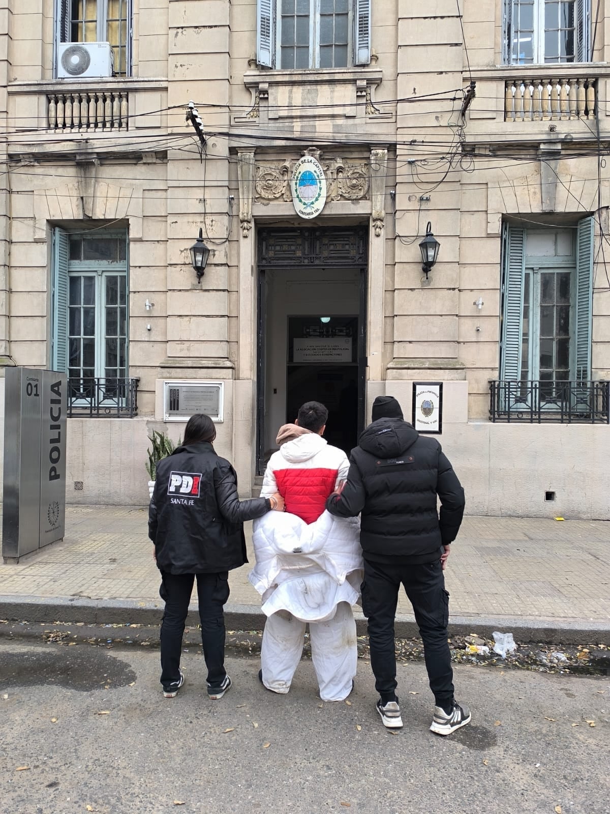 El acusado tras ser detenido