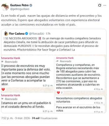 El jefe de Estado pidió