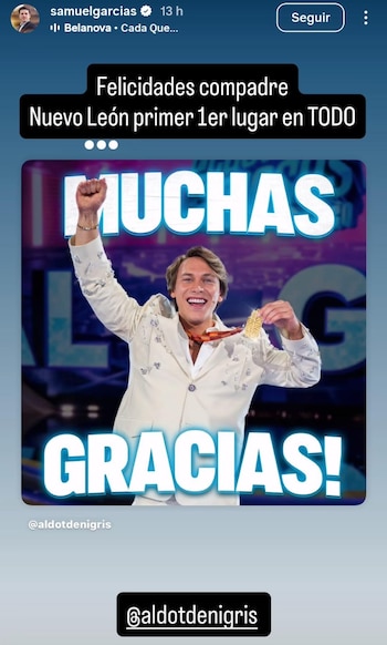 Samuel García le dedicó unas