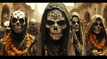 Interpretación artística de mortífagos en