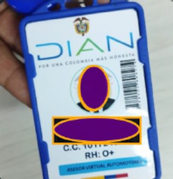 Con este tipo de carnés falsos, estafadores de la Dian buscaban mostrar una fachada legal ante las víctimas - crédito Dian