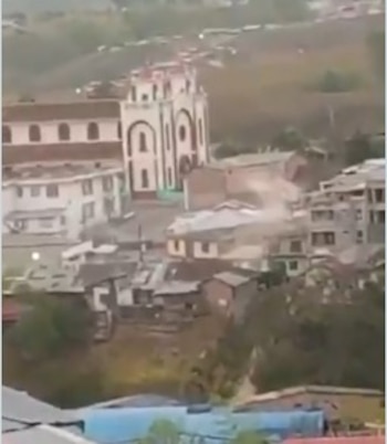 Ataque con explosivo a estación de Policía de El Tambo, Cauca - crédito @honohenriquez/X