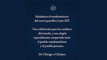 Mensaje de la embajada de