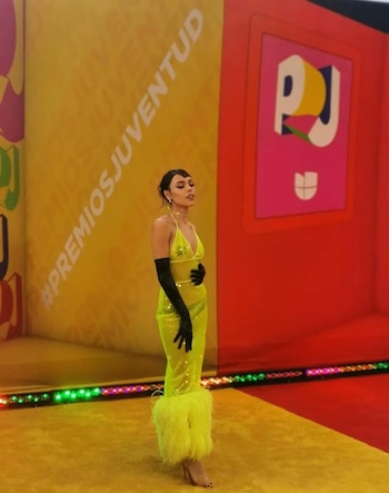 Danna Paola lucío un vestido