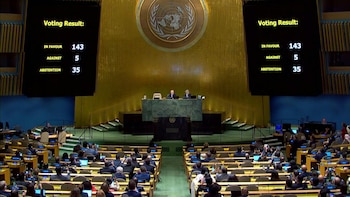 El pasado mes de diciembre, Ucrania pidió la exclusión de Rusia de Naciones Unidas, diez meses después de iniciarse la invasión de las tropas rusas. (AFP)