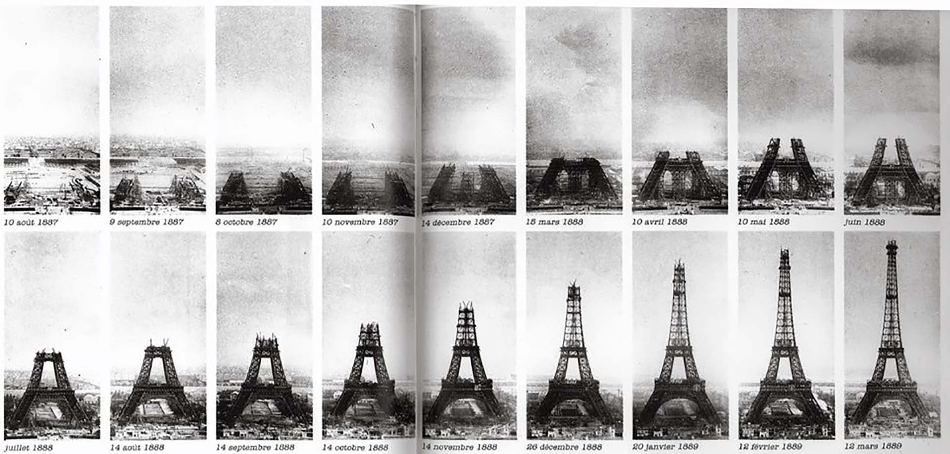La Torre Eiffel, desde su inicio hasta su finalización en 1889