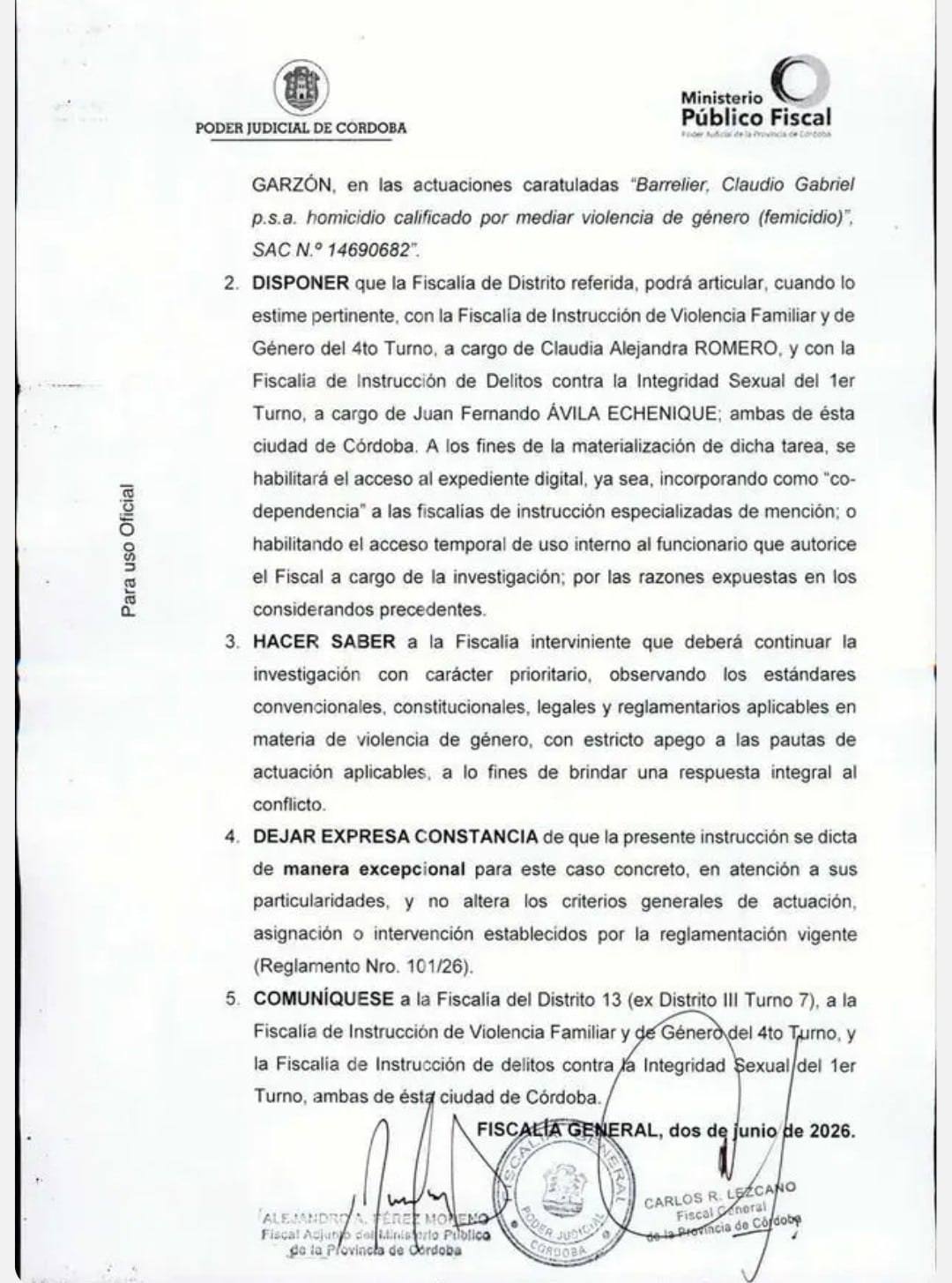 La Fiscalía General ratificó a Raúl Garzón al frente de la investigación