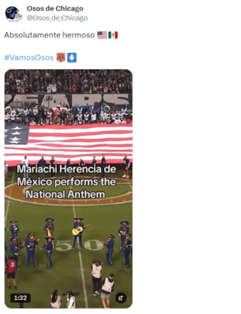 El Mariachi Herencia de México interpretó el himno de USA en Soldier Field