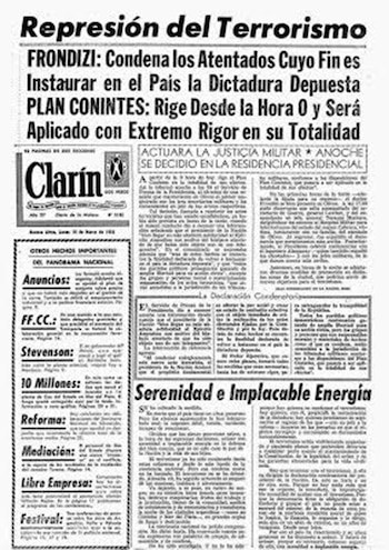 Tapa de Clarín del 14