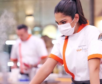 La cocina más exigente de la televisión hispana abrió sus puertas y la nicaragüense Sheynnis Palacios fue una de las figuras más destacadas de la jornada (Cortesía: Sheynnis Palacios).