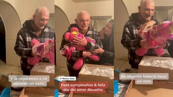 Abuelo rompe en llanto al