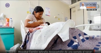 “Quiero que me entreguen a mis dos bebés”: madre denuncia que solo recibió una de sus gemelas en hospital del Callao. Captura: Cuarto Poder.