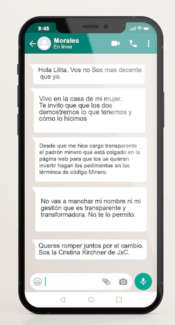 Morales le envió el mensaje