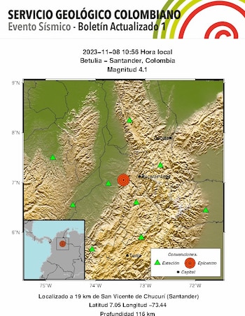 Sismo en Santander el 8