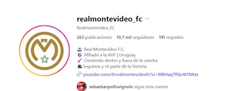 Sebastián Pollo Vignolo comenzó a seguir las redes de Real Montevideo