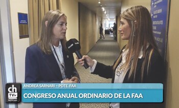 Andrea Sarnari (presidenta de FAA) en diálogo con Carina Rodriguez (periodista de Chacra TV)