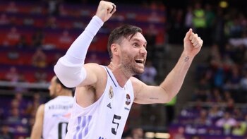 El español Rudy Fernández festejado