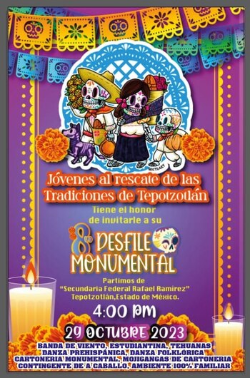 Octavo desfile de catrinas monumentales