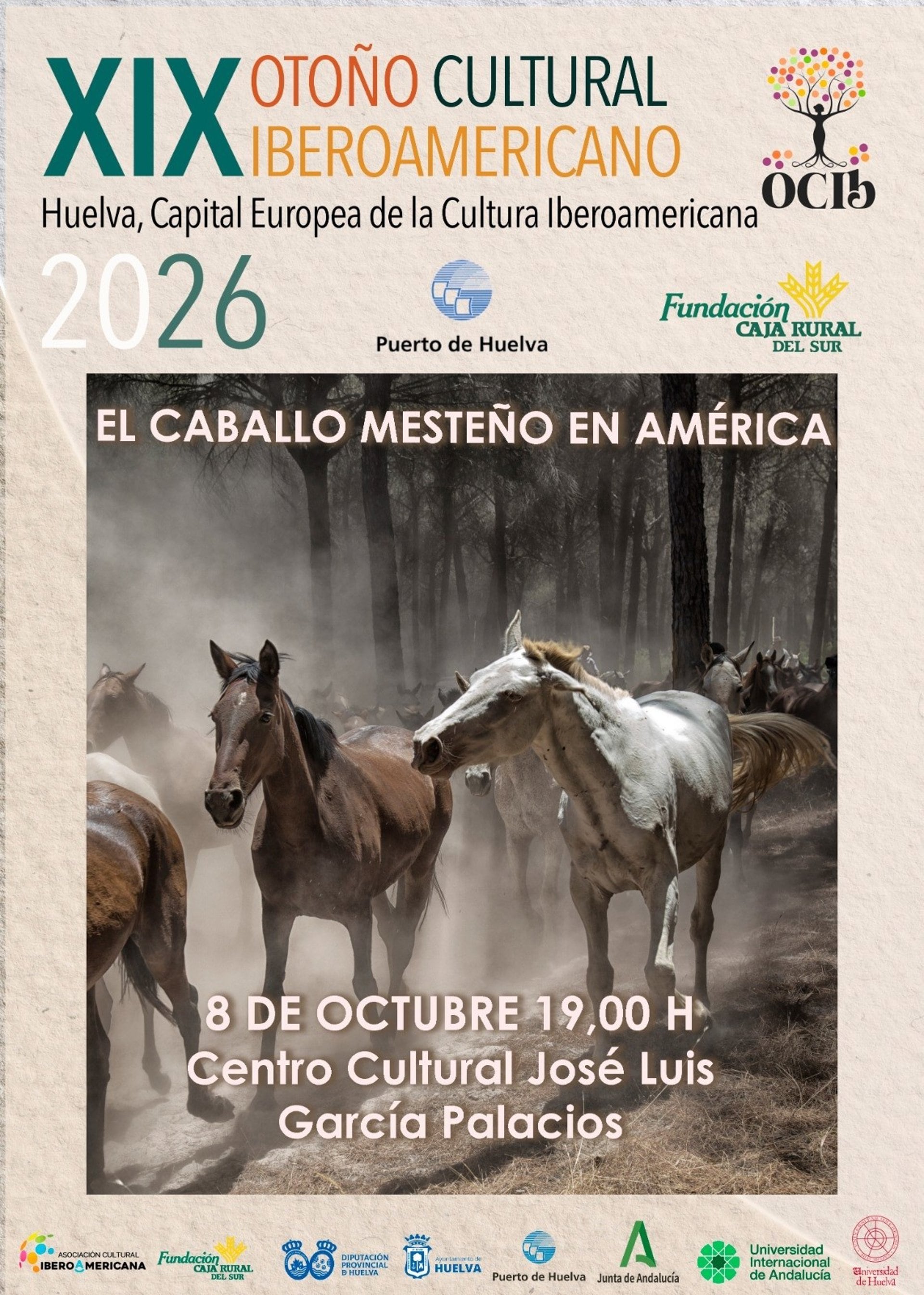 02/10/2026 Cartel del evento.ANDALUCÍA ESPAÑA EUROPA HUELVA CULTURAOCIB