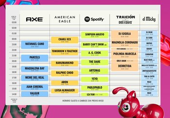 Horarios AXE Ceremonia 2025
