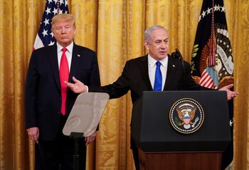 Benjamín Netanyahu y Donald Trump.