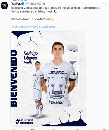 El mediocampista Rodrigo López se