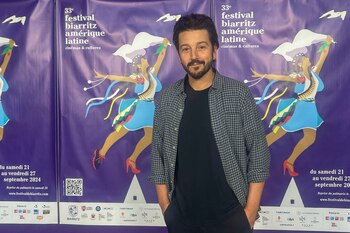 El actor y productor mexicano Diego Luna durante el Festival de cine de Biarritz (Francia) este martes. EFE/ Helena Sánchez