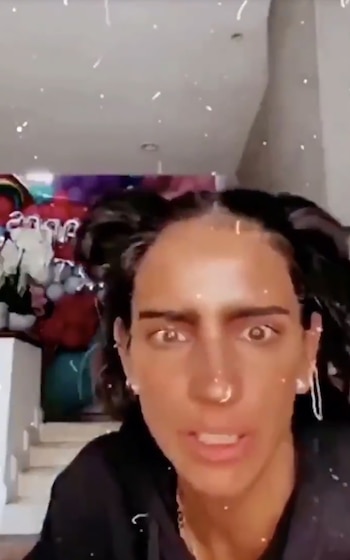 Bárbara mostró su desagrado con