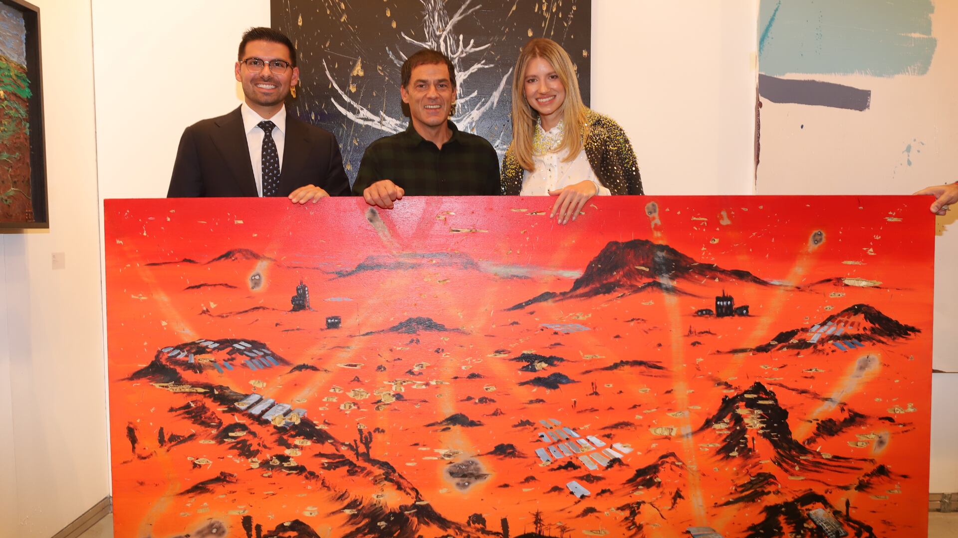 Augusto Marini, Matías Deville y Angie Landaburu (Gentileza CaleGroup)