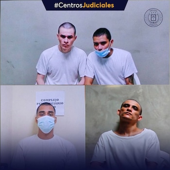 El Juzgado Especializado de San Salvador condenó a 50 años de prisión a cinco miembros de la MS-13 por el feminicidio agravado de una adolescente de 14 años en Santiago Nonualco. (Cortesía: Centros Judiciales)