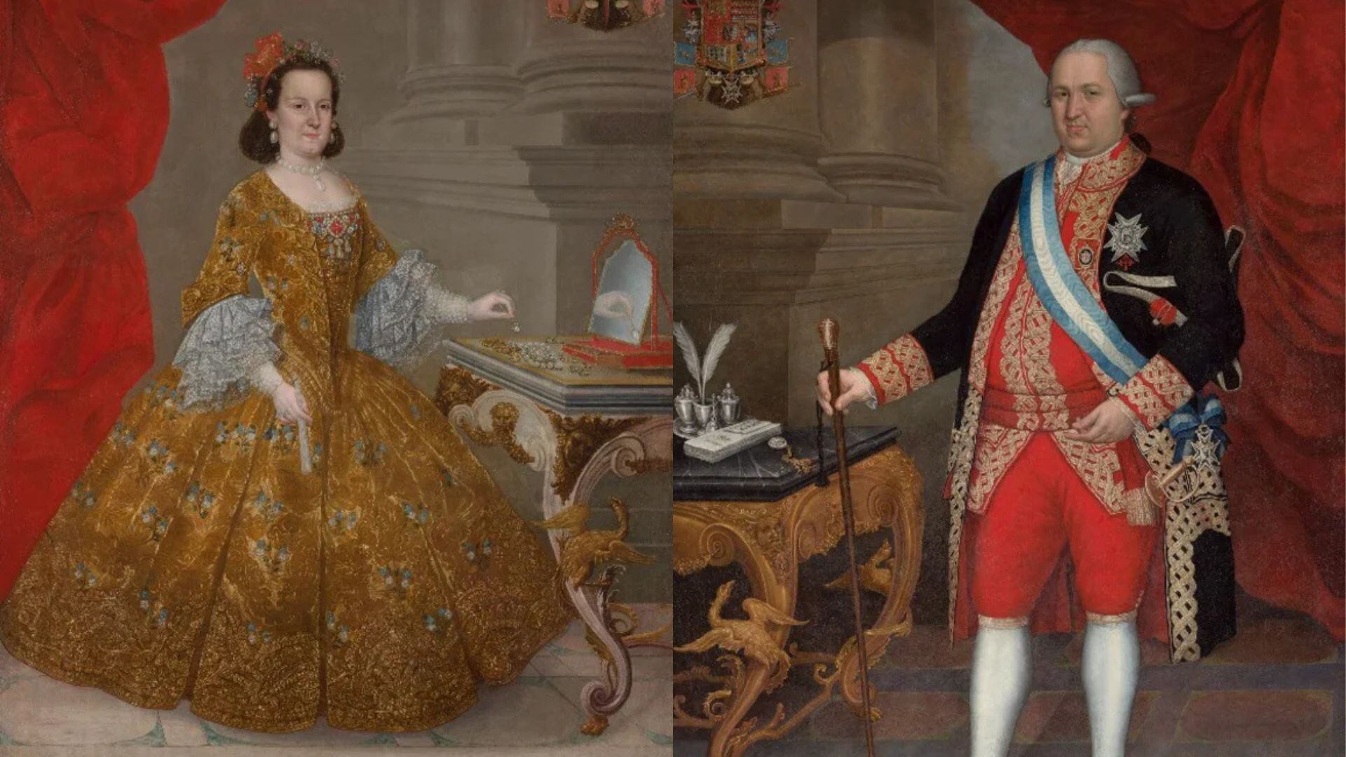 A la izquierda, Doña Joaquina Nimpha de Carvajal y Vargas, condesa del Puerto. A la derecha, Don Fermín Francisco de Carvajal-Vargas y Sotomayor y Alarcón. (Foto: Museo del Prado)