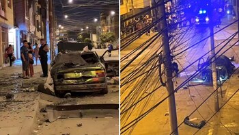 El auto quedó completamente destrozado