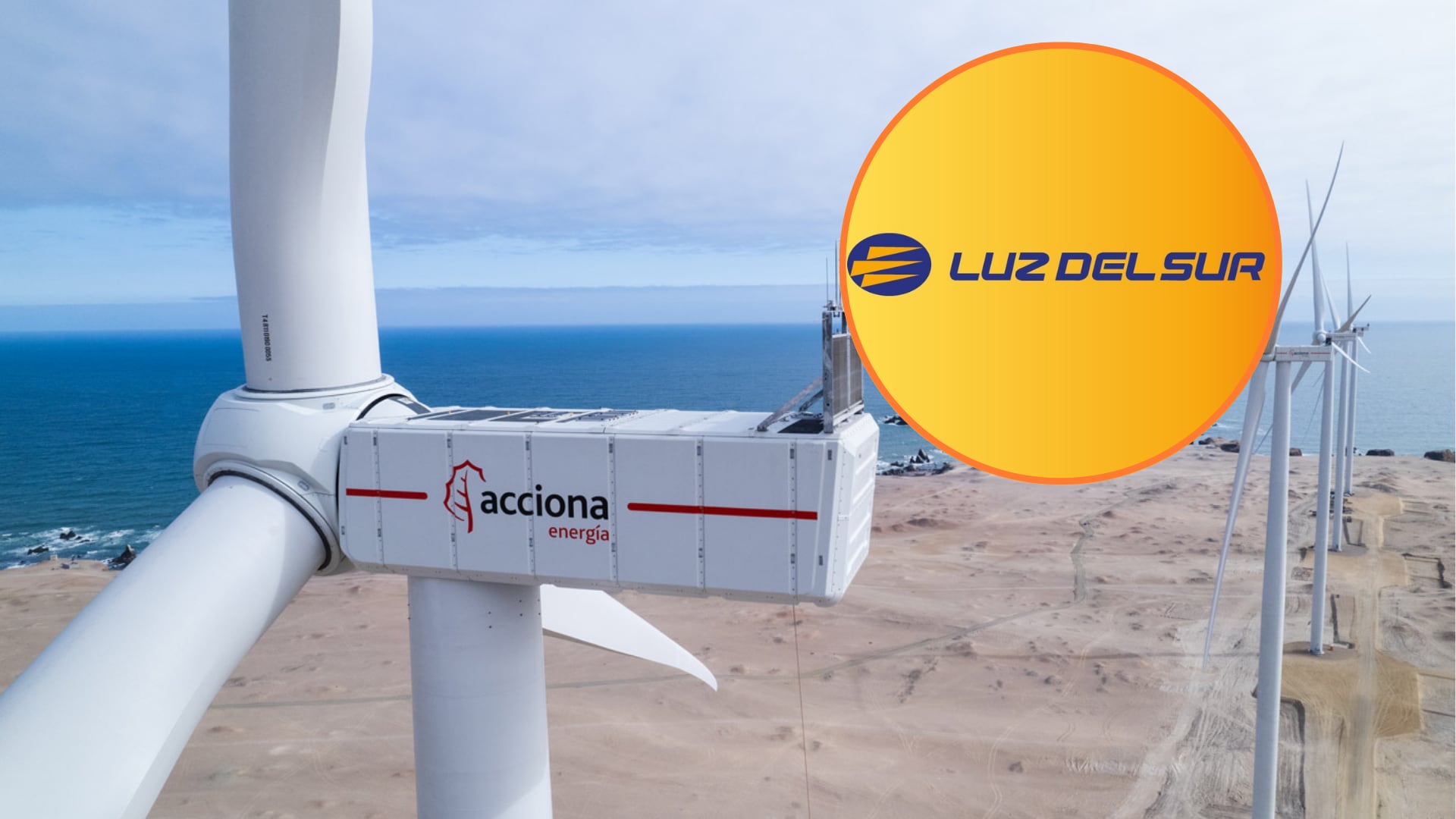 Luz del Sur compró parque eólico en Ica por 253 millones de dólares a Acciona Energía. (Foto: Infobae Perú/FB: Luz del Sur/Acciona Energía)