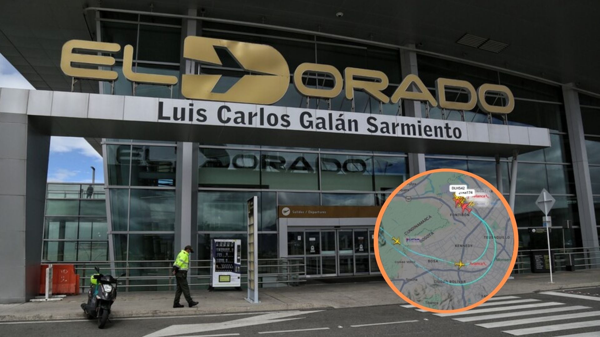 Durante la fase crítica de aterrizaje, ambos aviones se alinearon hacia la misma pista bajo el control del tráfico aéreo en El Dorado, aumentando el riesgo de colisión - crédito Camila Díaz / Colprensa/Captura video