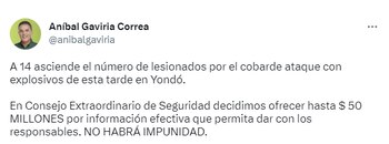 Gobernador Aníbal Gaviria, entregó balance