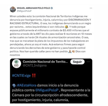 Ante la denuncia, Miguel Polo