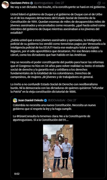 El presidente Gustavo Petro justificó