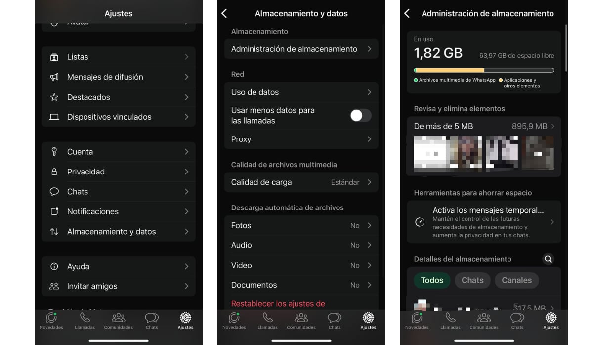 En los Ajustes de WhatsApp se encuentra esta función. (WhatsApp)