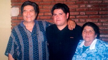 Guillermo entre Laureano, su papá,