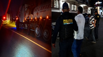 Guatemala: La policía recupera un camión cisterna con 4 mil galones de combustible robado y captura a presuntos responsables