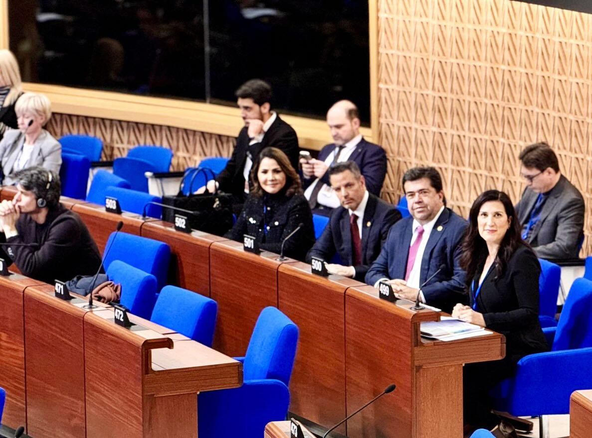 Pedro Haces durante la Asamblea Parlamentaria del Consejo de Europa, en Estrasburgo, Francia, el 28 de enero de 2025. (Facebook: Pedro Haces)