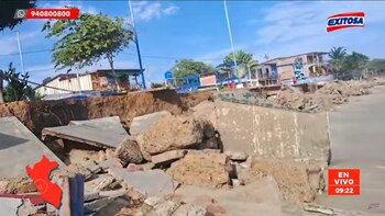 Parte del malecón del asentamiento