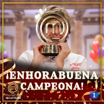 Anabel Alonso, ganadora de 'MasterChef Celebrity' 2023. (Instagram)