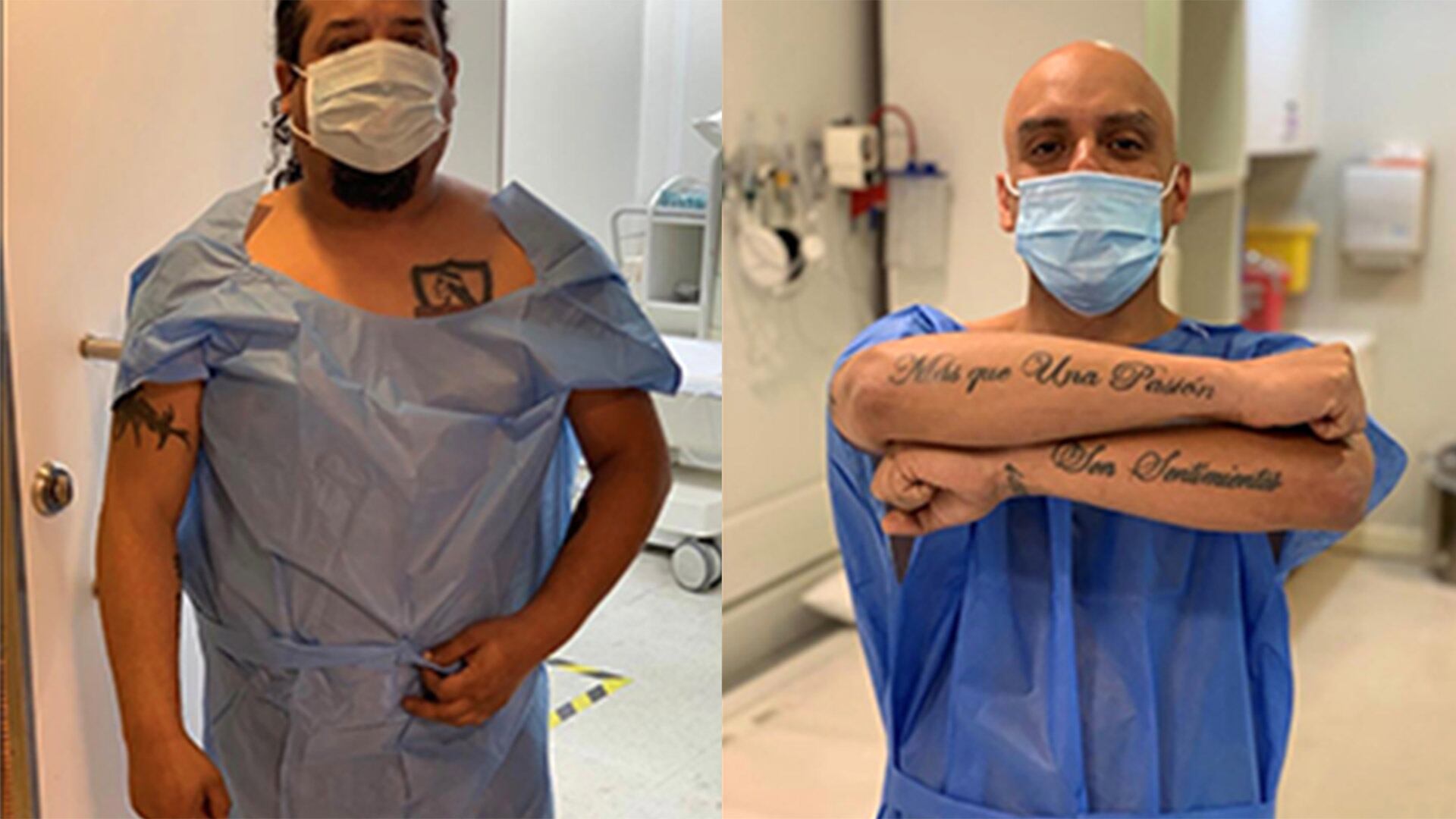 Dos de los fanáticos de fútbol que participaron en el estudio publicado en Radiology/Radiology