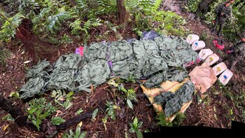 Parte de los explosivos que